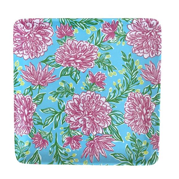 Sigrid Olsen Floral Melamine Appetizer Plates 6in Square Pop of Color 4pc NEW - Picture 7 of 16